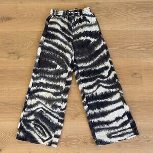 Maku The Label Zebra Print Pants Sahara Size Estimated S Black White